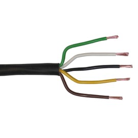 Lumonic 5 m FLRYY Vehicle Cable 5 Core I Vehicle Cable with Cable Cross Section 5 x 1.5 mm² I Cable Trailer 5-Pin Trailer Cable Multi-Core