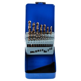 Rennie Tool Company 1-10mm HSS Cobalt Drill Bit Sets With Metal Case - Drill Bits Set of 19 Pieces for Stainless Steel, Aluminium, Hards Metals, Cast Iron, Plastic & Wood