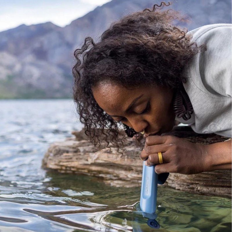 LifeStraw Peak Personal Water Filter Straw, Dark Gray