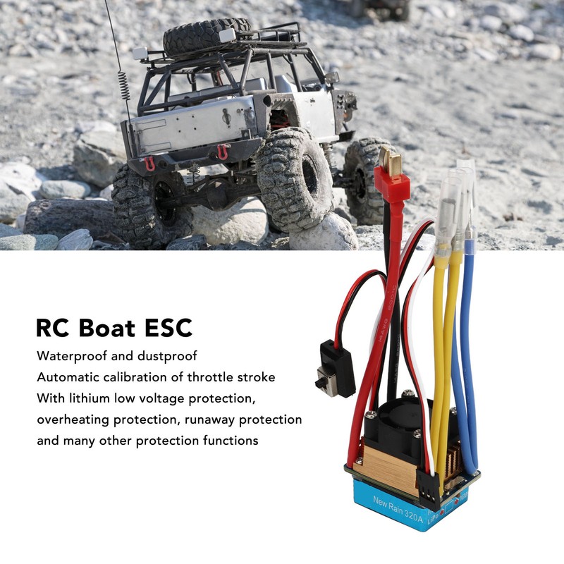 320A Dual Way Bidirectional Brushed ESC with Fan 3A 5V