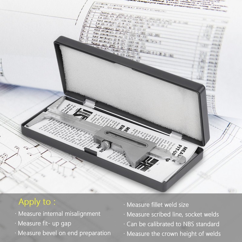 MUNEFE Welding Gauge, Stainless Steel Welding Pipe Gauge, Welding Gauge