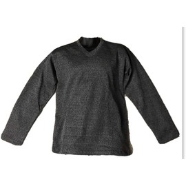 5-level Protective Gear with V Neck and Long Sleeves, Safety Protection Cut-proof and Shatter-resistant Clothes (Extra Large, Black)