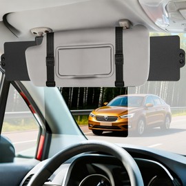 Sun Visor Extender for Car, Visor Extender Sun Blocker, Sun Visor Extension with Anti-Glare Lens Blocks UV & Sunlight, Adjustable Car Sun Visor for Safe Driving (1 Pack)