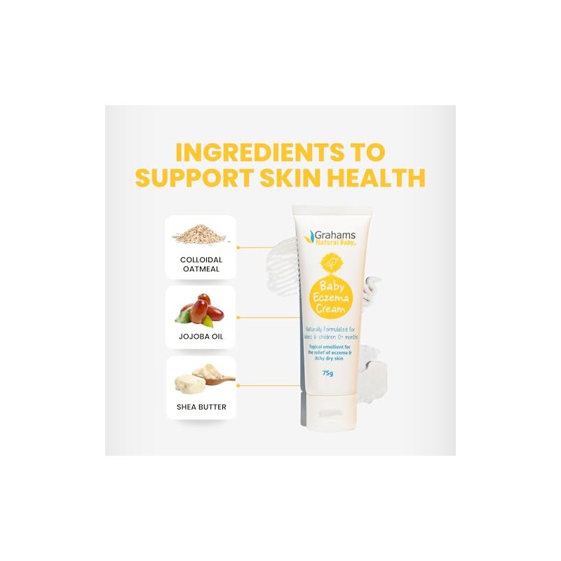 Grahams Natural - Crema de eccema para niños (75 g)