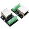 IMCCZONY 4PCS RJ45 Ethernet Female Socket Connector Breakout Board,2.54mm Connector