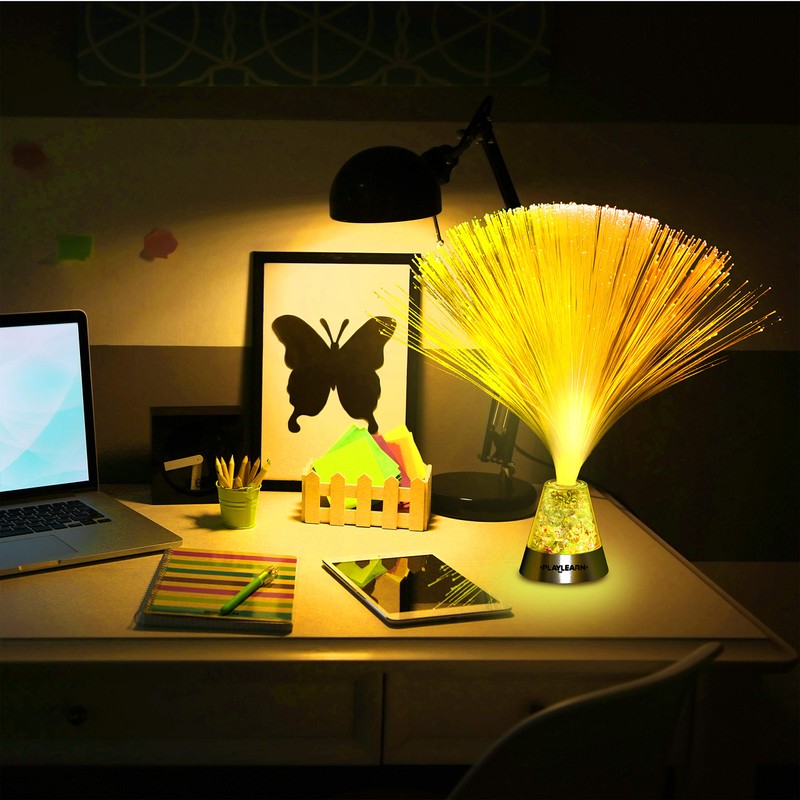 Playlearn 13” LED Fiber Optic Lamp - USB/Battery Powered –