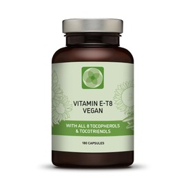 Procapsin Unique Vegan Formula with All 8 Tocopherols and Tocotrienols Vitamin E – Contains no PAH’s, Heavy Metals, Contaminants or Preservatives - Certified Sustainable - Hair, Scars and Skin (180)