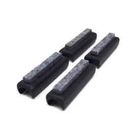 Design61 Felt glides, set of 4, chair gliders, floor gliders, diameter 10-11 mm, silencer furniture gliders, clamping shell glides with noise-absorbing felt sliding surface