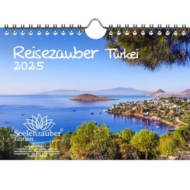 Travel Magic Turkey DIN A5 Wall Calendar for 2025 Ankara Turkey Holiday Beach Sea Set Contents: 1 x Calendar, 1 x Christmas Card (Total 2 Pieces)