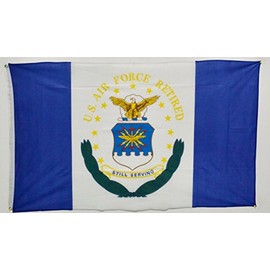 MWS U.S Airforce Retired 3x5 Flags Rough Tex Knitted Nylon Flag 3'x5' House Banner 90cm x 150cm Grommets Double Stitched Premium Quality Indoor Outdoor Pole Pennant