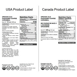 Food to Live Organic Old Fashioned Cornmeal Coarse, 12 Ounces – Non-GMO, Whole Grain, Vegan, Kosher, Bulk Yellow Milled Maize, Great for Baking Cornbread, Pancakes, and Tortillas. Made in USA