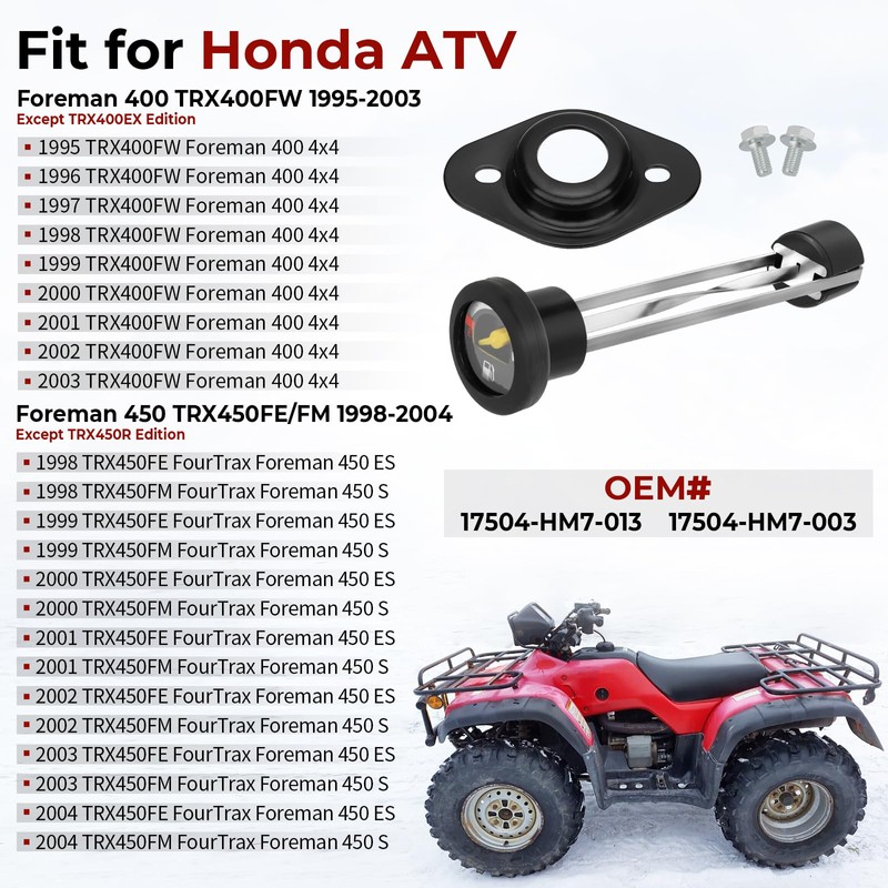 Fuel Gauge Gas Cap for Honda Foreman 400 450 1995-2004