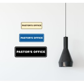 Signs ByLITA Standard Pastor's Office Sign (Black Gold) - Medium