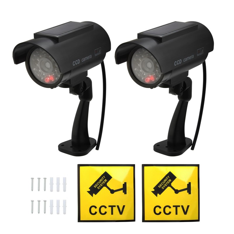 Twilight Garage 2 Packs Dummy Camera Waterproof Bullet Simulated CCTV