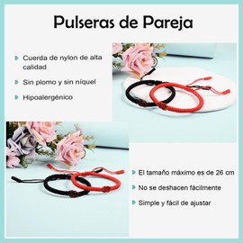 MANVEN Partner Bracelets Couple Bracelet Couples Gifts Matching E, No gemstone