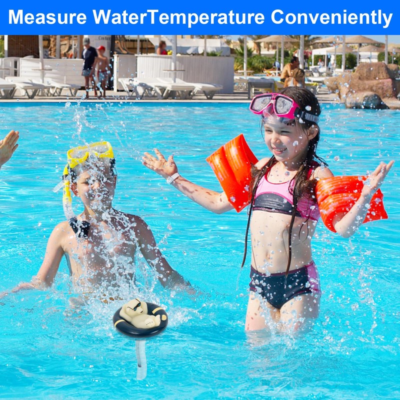Pool Thermometer Floating Easy Read, Leisurely Polar Bear Water Thermometer