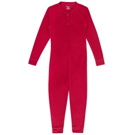Fruit of the Loom Girls' Premium Union Suit, Red, Medium