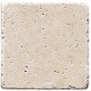 Alternative Tiles Light, Ivory, White, Chiaro Tumbled Travertine 12x12 inches 1 Count