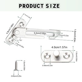 8 PCS Stainless Steel Casement Stopper Window Limiter with Screws, Stopper Sliding Window Child Safety Lock for Home,School, (4 x Left Open + 4 x Right Open)