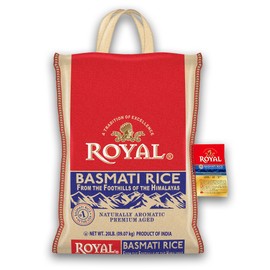 Authentic Royal - Naturally Aged Long Grain Indian White Basmati Rice - 20 Pound