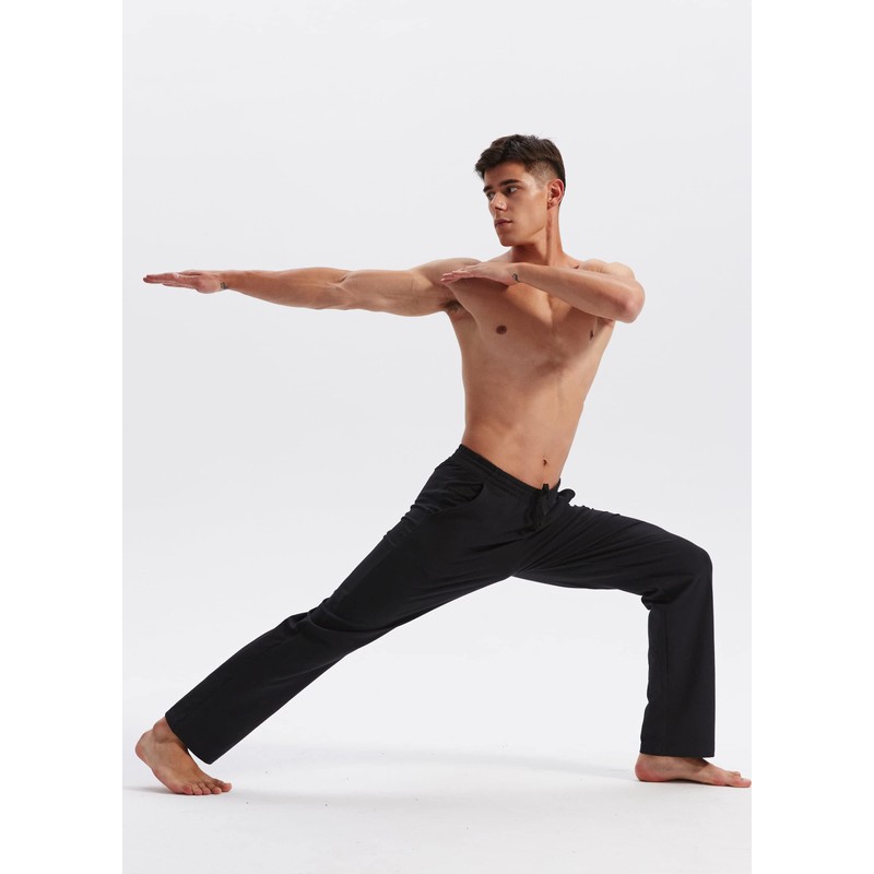 Willit Men's Cotton Yoga Sweatpants Exercise Pants Open Bottom Athletic