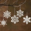 HERZWILD Christmas Snowflake Ornaments 35pcs snowflake hanging decorations White Snowflake