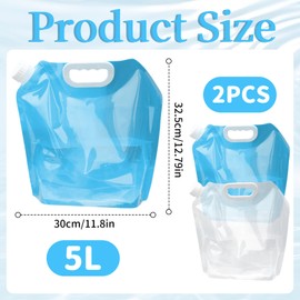 2PCS Water Container With Tap, Collapsible Water Container, Collapsible Water Carrier, Collapsible Water Bottle Camping, Camping Water Container, Water Bottle Carrier, for Sport Camping Hiking, Picnic
