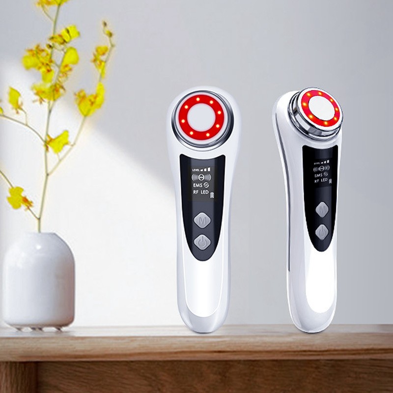 RF Face Beauty Machine Red Blue Lighting Skin Lifting Microcurrent