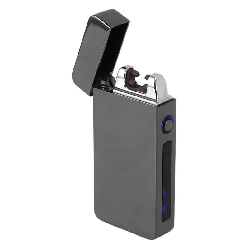 Electric Dual Arc Lighter Rechargeable Windproof Flameless 220mAh Aluminium Alloy