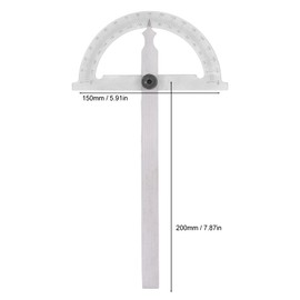 Protractor Angle Finder, 0-180 Degree Carbon Steel Angle Finder, Universal Angle Gauge for Carving Machines and Circular Saw Machines, 5.91 x 7.87 Inches