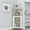 dainslef Corner Wine Bar Rack Cabinet with Detachable Wine Rack,