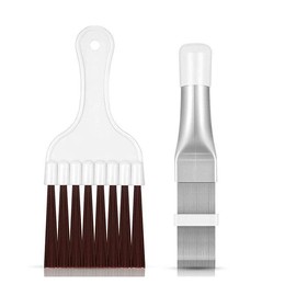 XCCYG Air Conditioner Condenser Fin Comb and Cleaning Brush, 2 Pcs Metal Fin Evaporator Cleaning Brush Radiator Repair Tool, Air Conditioner Coil Comb