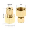 sourcing map Compression Pipe Fitting G1/2 Female Thread x 6