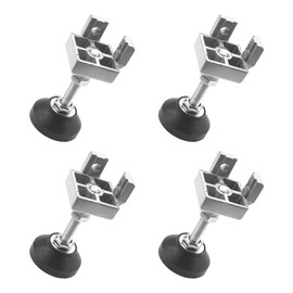 Rrina 4 Sets 4040 Series Aluminum Profile Adjustable Feet for T Slot 8mm Leveling Leg