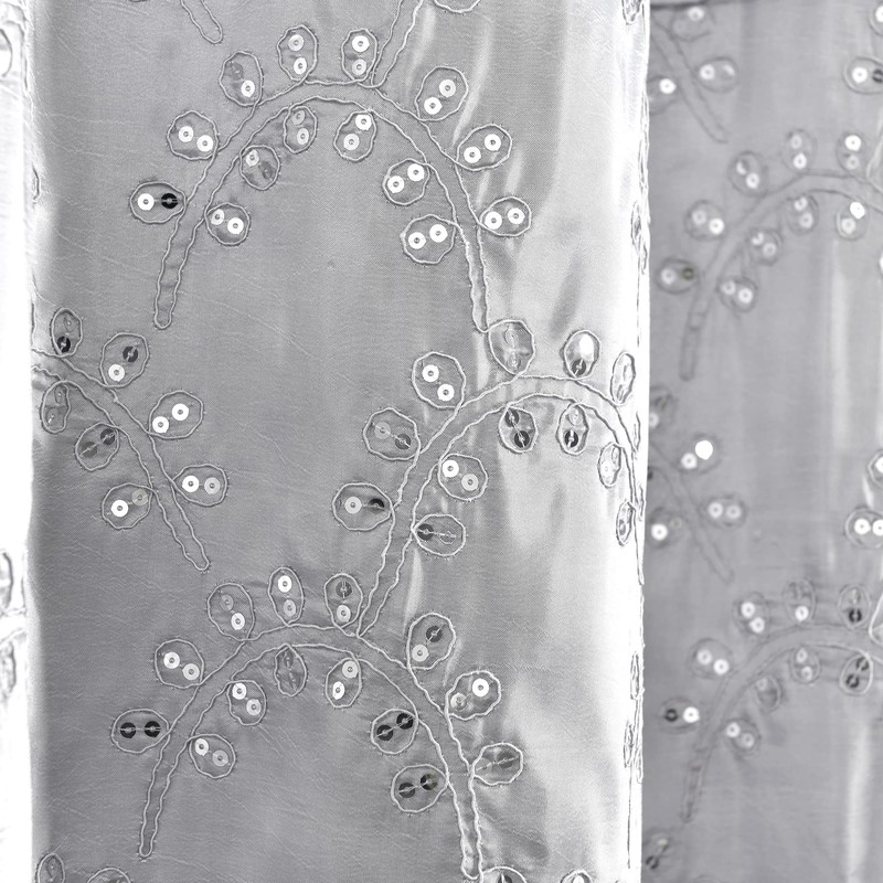 Lush Decor Maria Shower Curtain, 72" x 72", Gray &