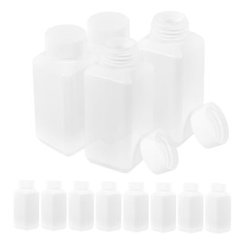 GANAZONO 12Pcs Empty Bottles Liquid Laboratory Bottles with Cap for Safe Storage and Transport Semi Transparent Design for Chemicals and Samples