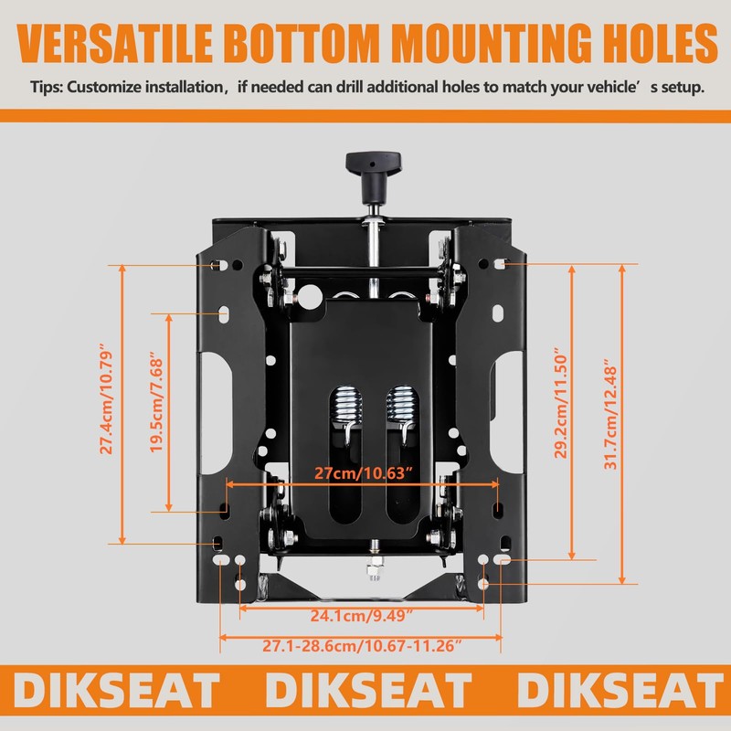 Universal Seat Suspension Kit Low Profile Heavy-Duty Suspension for Zero