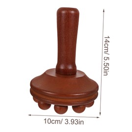 Ipetboom Wood Body Massager Brush Ergonomic Wooden Muscle Relaxation Tool for Neck Shoulders Back and Legs for Self-massage and Stress Relief Go