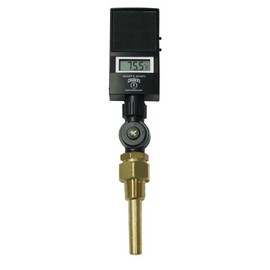 Winters TSD Series Industrial 9IT Digital Thermometer, Solar Powered Display, 3/4" NPT Connection, Brass Thermowell, 3-1/2" Stem, -45 to 260 Degrees C, -50 to 320 Degrees F, Accuracy of + or - 1% of Reading