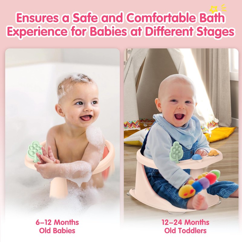 Baby Bath Seat for Babies 6 Months & Up, Non-Slip