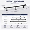 Bar Foot Rail Kit 4FT with Stable Brackets, Iron Black