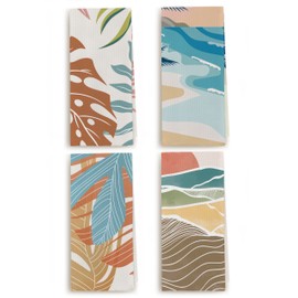 Zeghk Abstract Tropical Leaves Kitchen Towels, Dish Towels Decor Sets of 4, Hand Towels,High Absorbent Tea Towels Absorbent Drying Cloth Hand Towels Tea Towels for Bathroom, 16 x 24 Inch