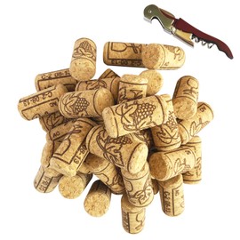 FOSUTOU 100 pack of #8 natural wine corks (SIZE 7/8" x 1 3/4") , straight cork stopper best for Home-made wine, crafting, decor and many DIY arts