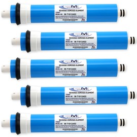 APPLIED MEMBRANES INC. 50 GPD Reverse Osmosis Membrane | RO Membrane Water Filter Replacement for Reverse Osmosis Water Filtration System | 1.8" x 12" Universal Compatibility, Pack of 5