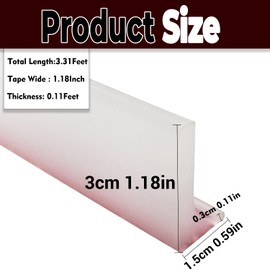 Shower Threshold Water Guard Dam Bottom Seal for Bathroom and Kitchen Glass Shower Door Strip Dry and Wet Separation Caulk Seal Edge Tape