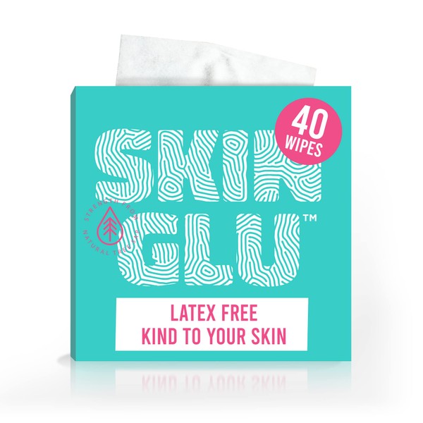 Not Just A Patch Skin Glu Skin Prep Wipes (40 Pack) - Pre-CGM Skin Barrier Wipe - Hypoallergenic Latex Free Skin Prep Protective Wipes for Sensitive Skin