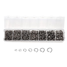 Mandala Crafts Assorted Stainless Steel Jump Rings Jewelry Findings Metal O Rings for Jewelry Making Supplies - 1410 4mm to 10mm Small Open Jump Rings Kit for Necklace Earring