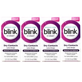 Bausch + Lomb Blink-N-Clean Lens Drops 15 mL (Pack of 4)