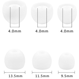 ALXCD Ear Tips Compatible with JBL Live 300 Tune 125TWS Bluetooth Headphones, 6 Pairs S/M/L Sizes Replacement Silicone Earbud Tips, Replacement for JBL Tune 125TWS Live300，White