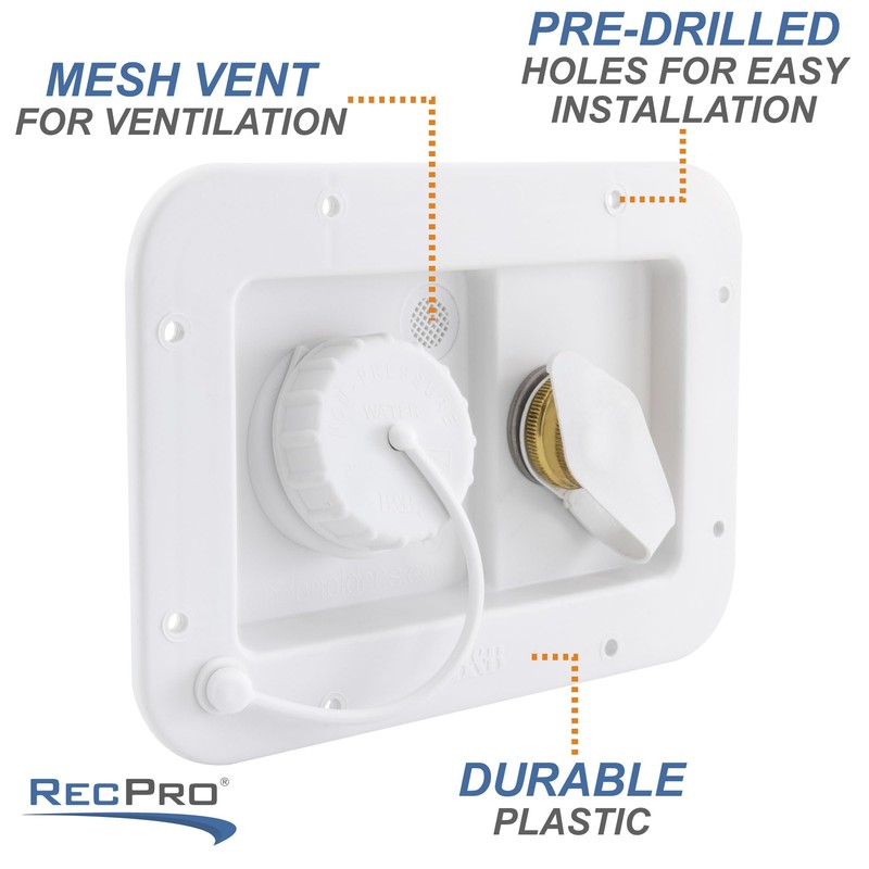 RecPro RV City Water Fill and Gravity Fill Hatch Combo